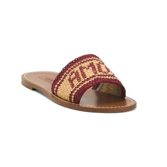 ARTEANA Wine Made In Italy Elba Crochet Flat Sandals - Picture 1 of 2